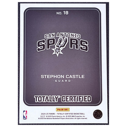 2025 Panini Totally Certified Action Packed Stephon Castle #18 RC
