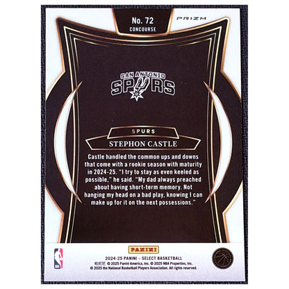 2025 Panini Select Concourse Stephon Castle #72 RC