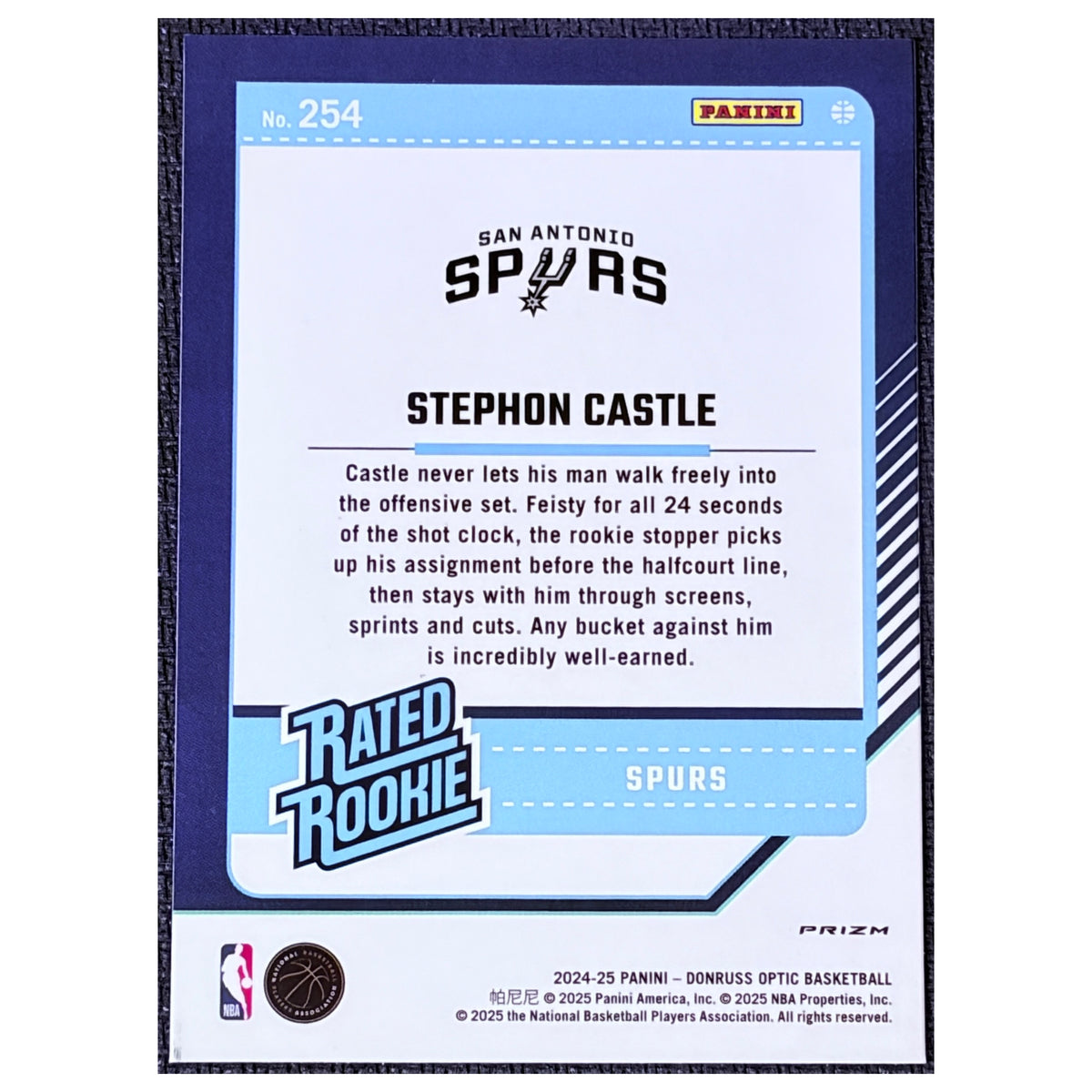2024 Panini Donruss Optic Stephon Castle #254