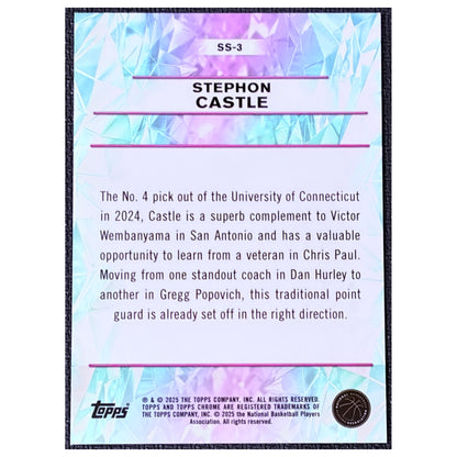 2025 Topps Chrome Sapphire Selections Stephon Castle #SS-3