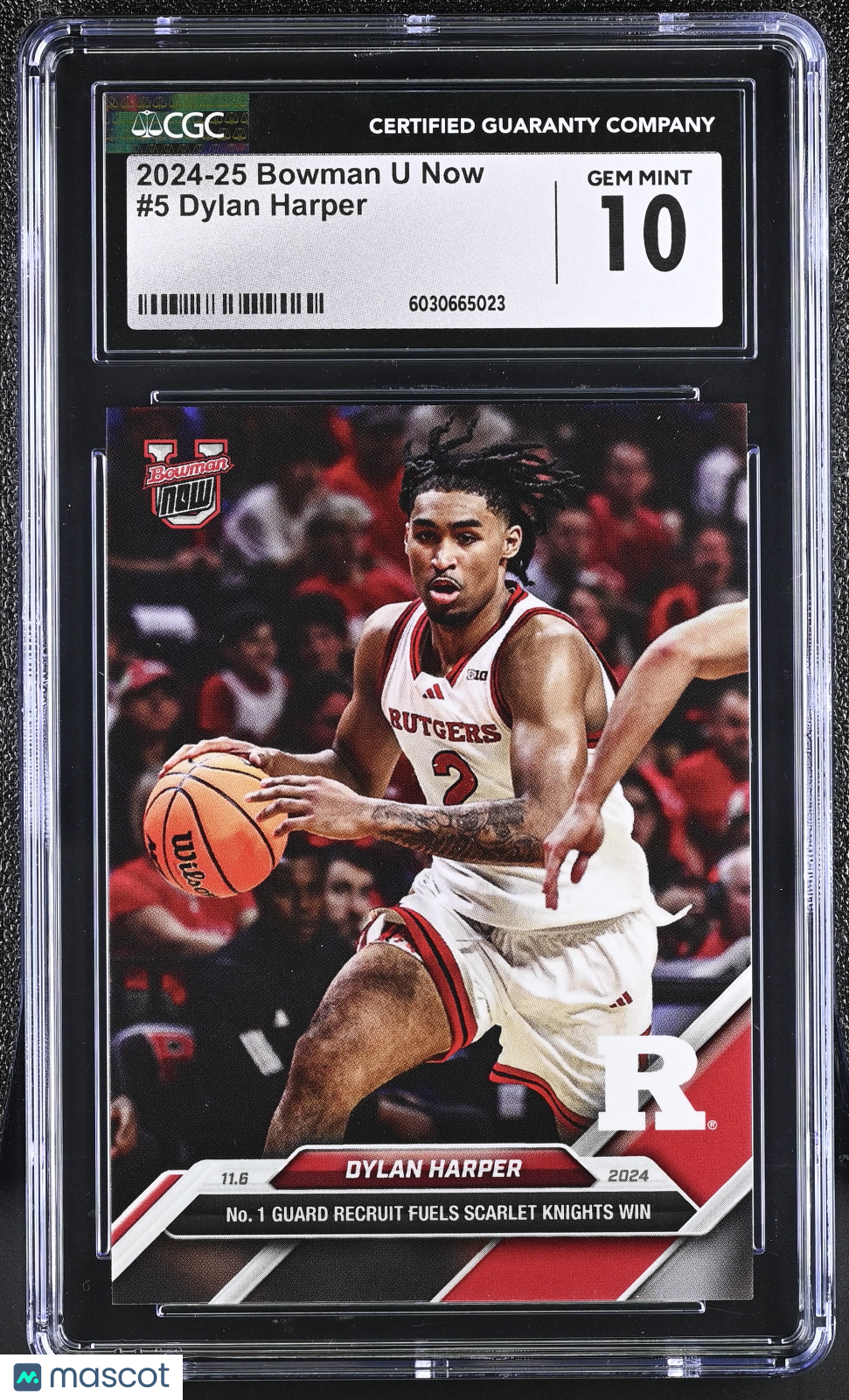 2024-25 Bowman U Now Dylan Harper #5 Gem Mint SP CGC 10 /3268 Rutgers SK