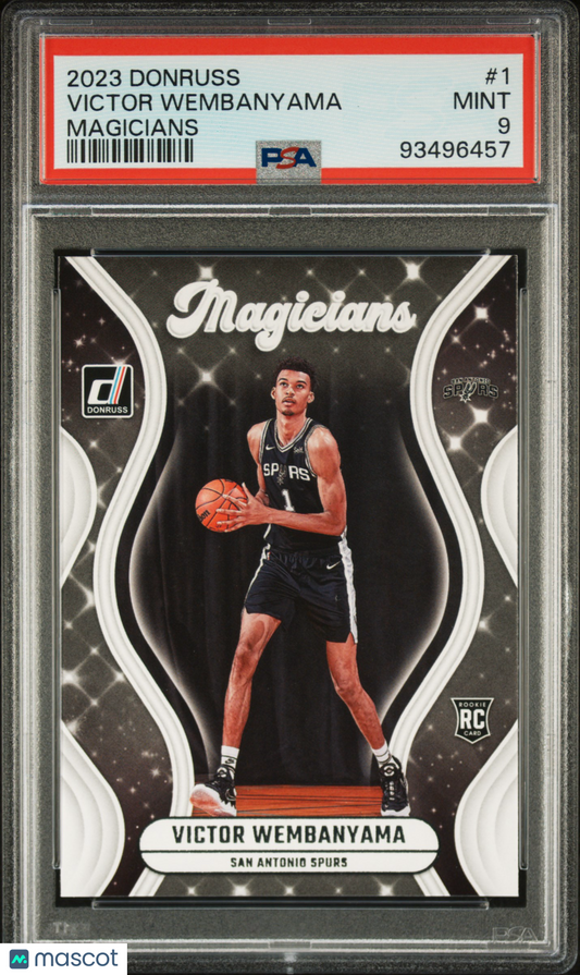 2023-24 Panini Donruss Victor Wembanyama #1 Magicians RC PSA 9