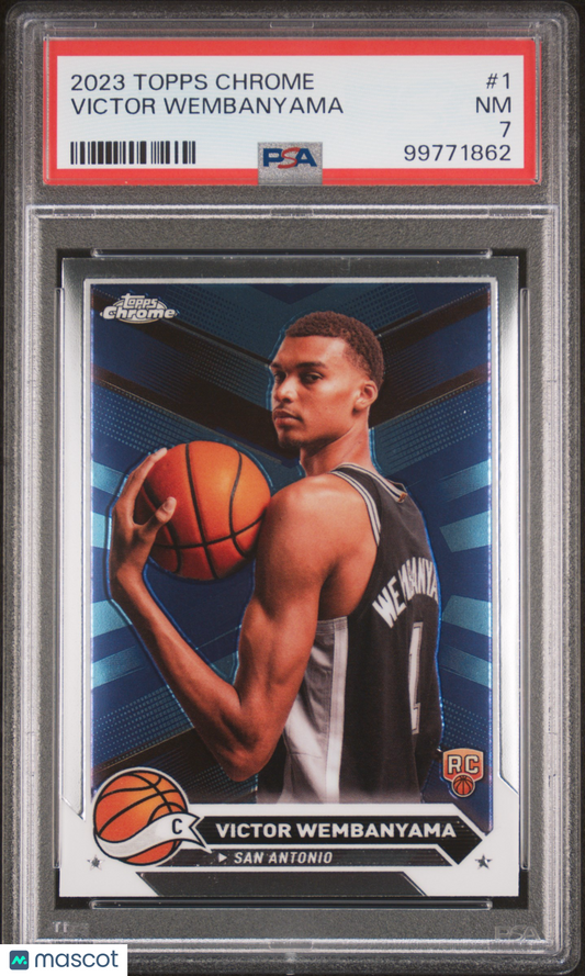 2023 Topps Chrome Victor Wembanyama #1 RC NM Mint Rookie PSA 7
