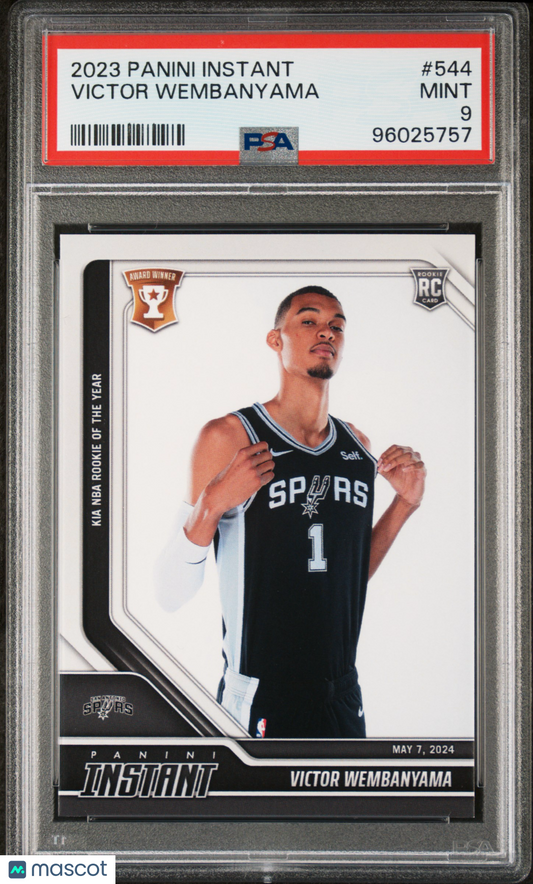 2023 Panini Instant Victor Wembanyama #544 /11420 RC PSA 9