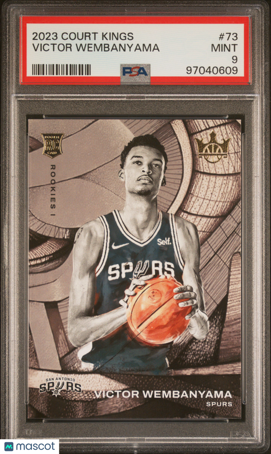 Victor Wembanyama 2023-24 Panini Court Kings #73 PSA 9 RC