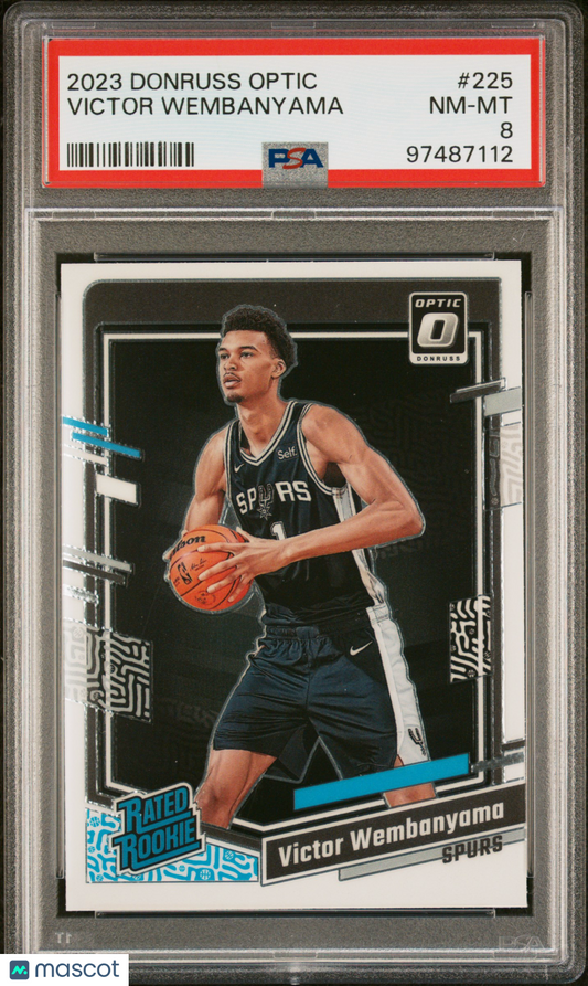 2023 Panini Donruss Optic Victor Wembanyama #225 PSA 8