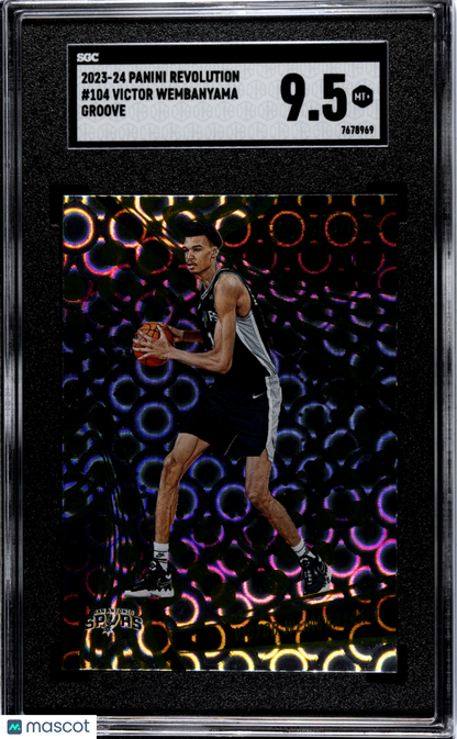 2023 Panini Revolution Victor Wembanyama #104 Mint Rookie Groove RC SGC 9.5