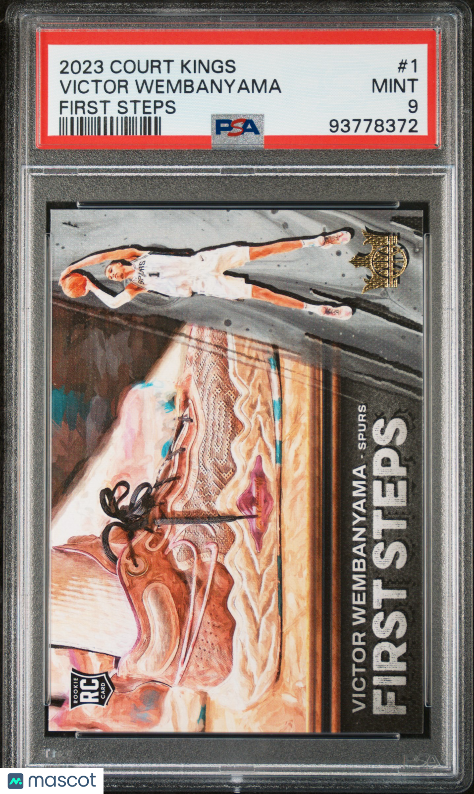 2023 Court Kings 1st Steps V. Wembanyama #1 SP Mint Rookie Insert Low Pop PSA 9