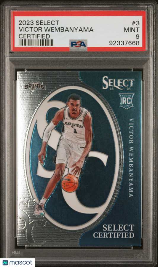 2023 Panini Select Select Certified Victor Wembanyama #3 PSA 9
