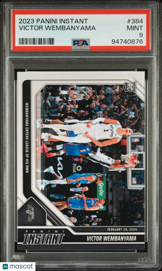 2023 Panini Instant Victor Wembanyama #384 Rookie /2785 PSA 9