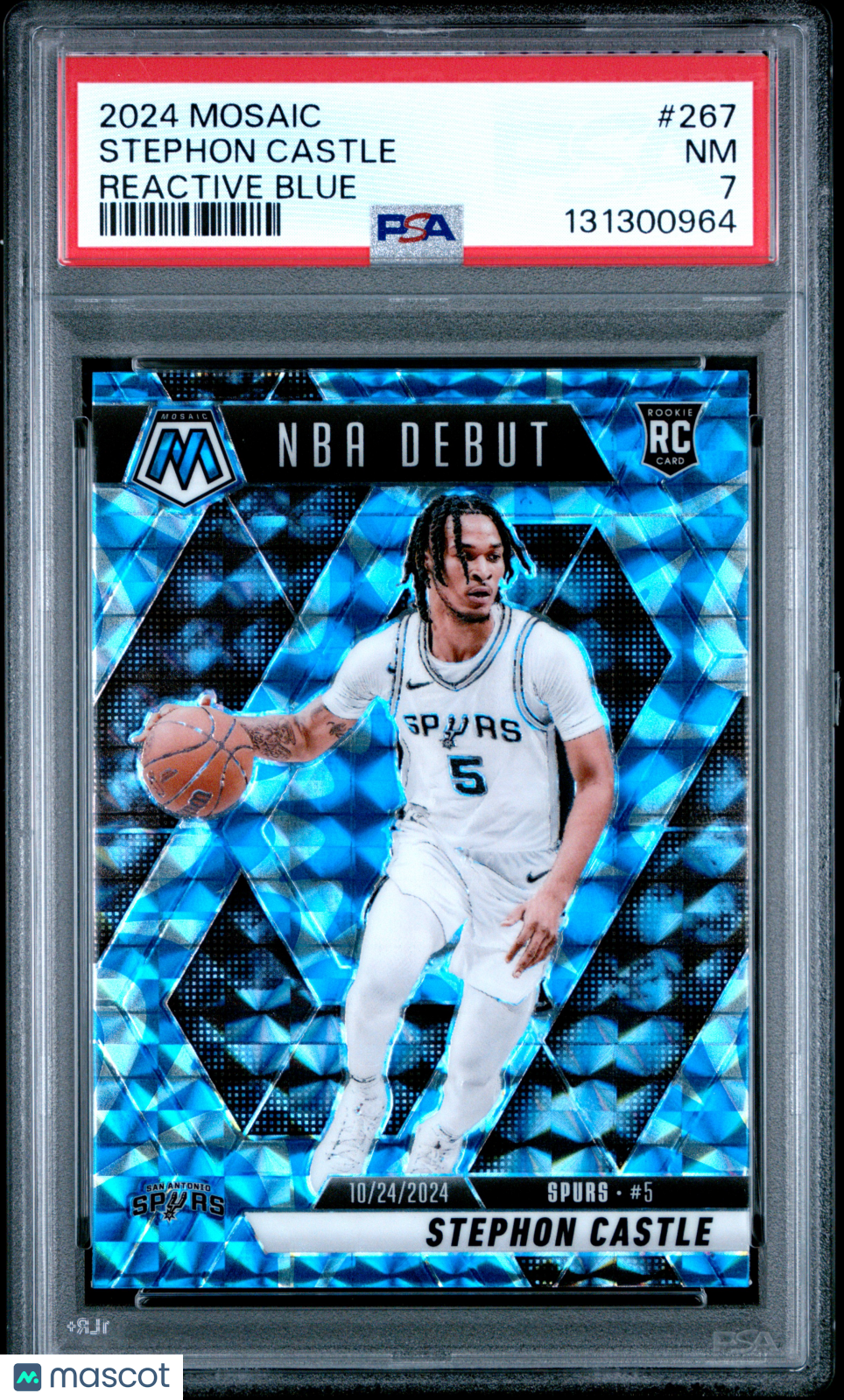 2024 Panini Mosaic Stephon Castle #267 Rookie PSA 7