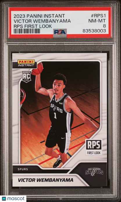 2023 Panini Instant RPS First Look Victor Wembanyama #RPS1 Rookie RC PSA 8