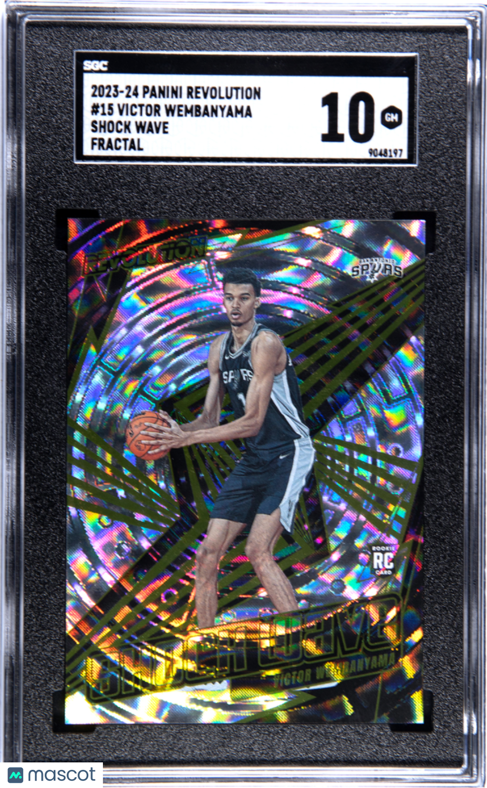 Victor Wembanyama 2023-24 Panini Revolution #15 Shock Wave Fractal SGC 10 RC
