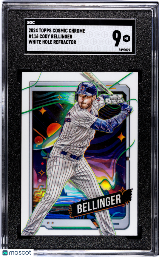 Cody Bellinger 2024 Topps Chrome Cosmic #116 White Hole Refractors SGC 9