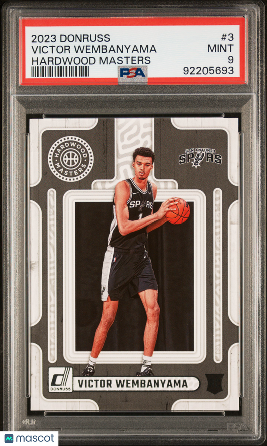 2023 Panini Donruss Hardwood Masters Victor Wembanyama #3 Insert RC PSA 9