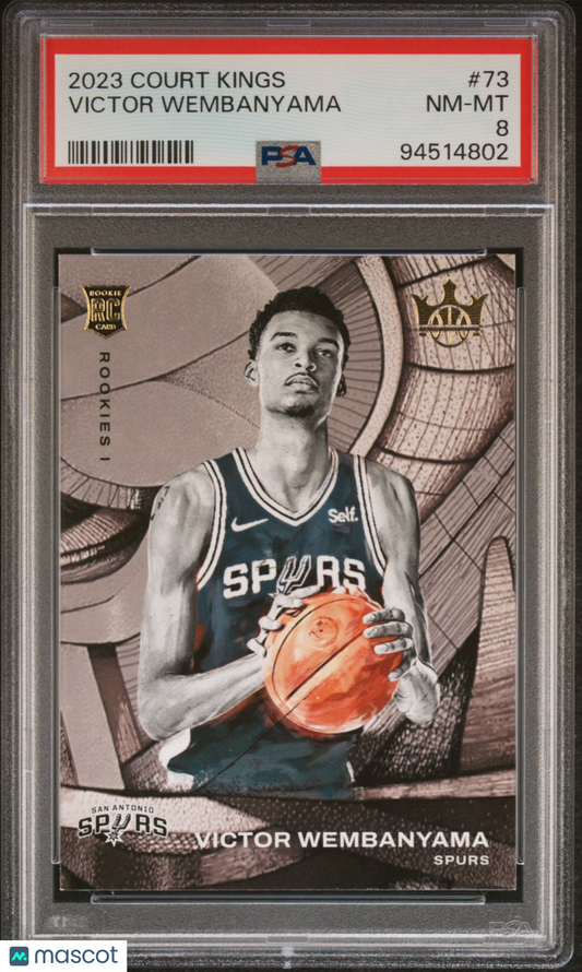 Victor Wembanyama 2023-24 Panini Court Kings #73 PSA 8 RC