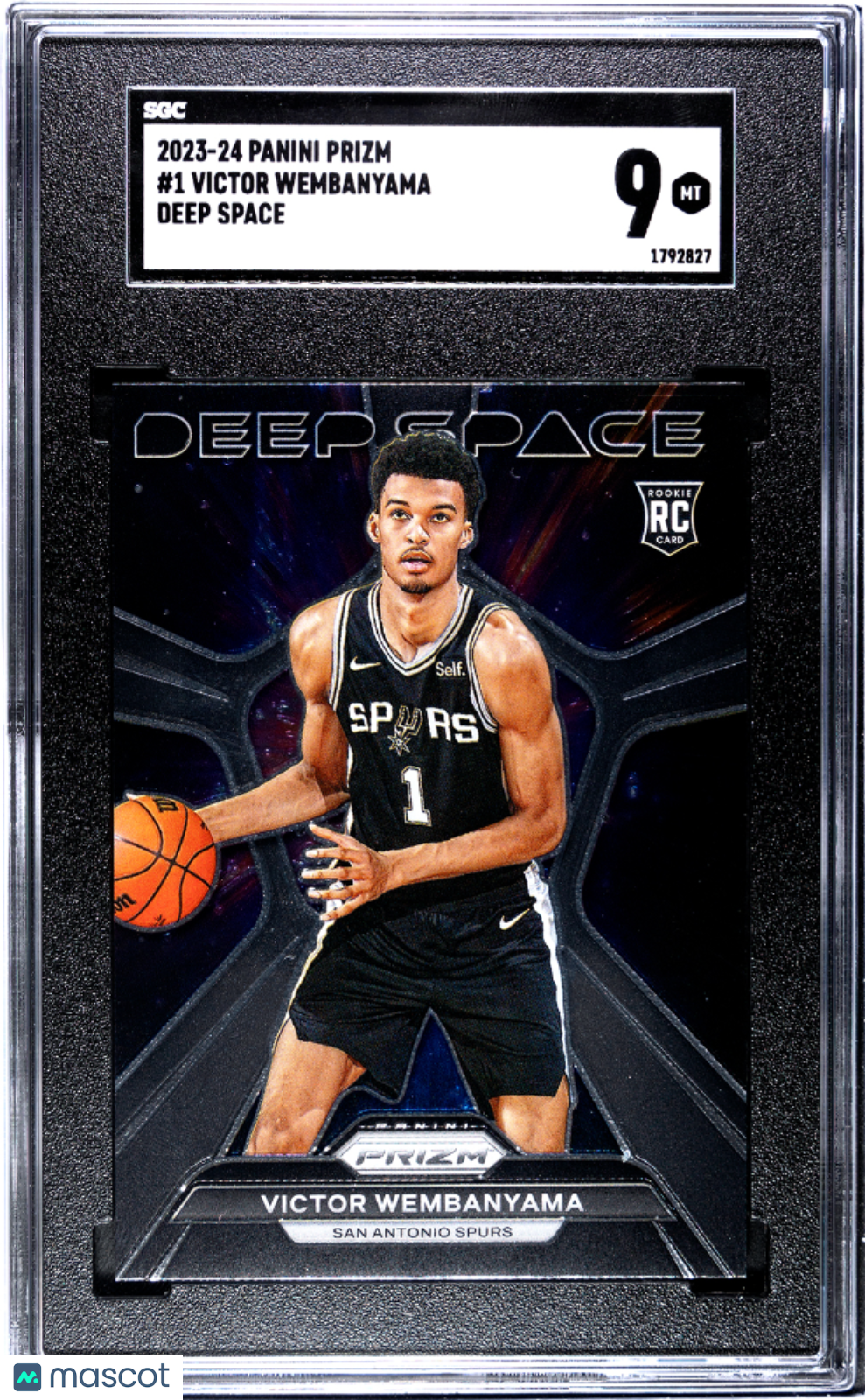 2023 Panini Prizm Victor Wembanyama #1 Deep Space RC SGC 9