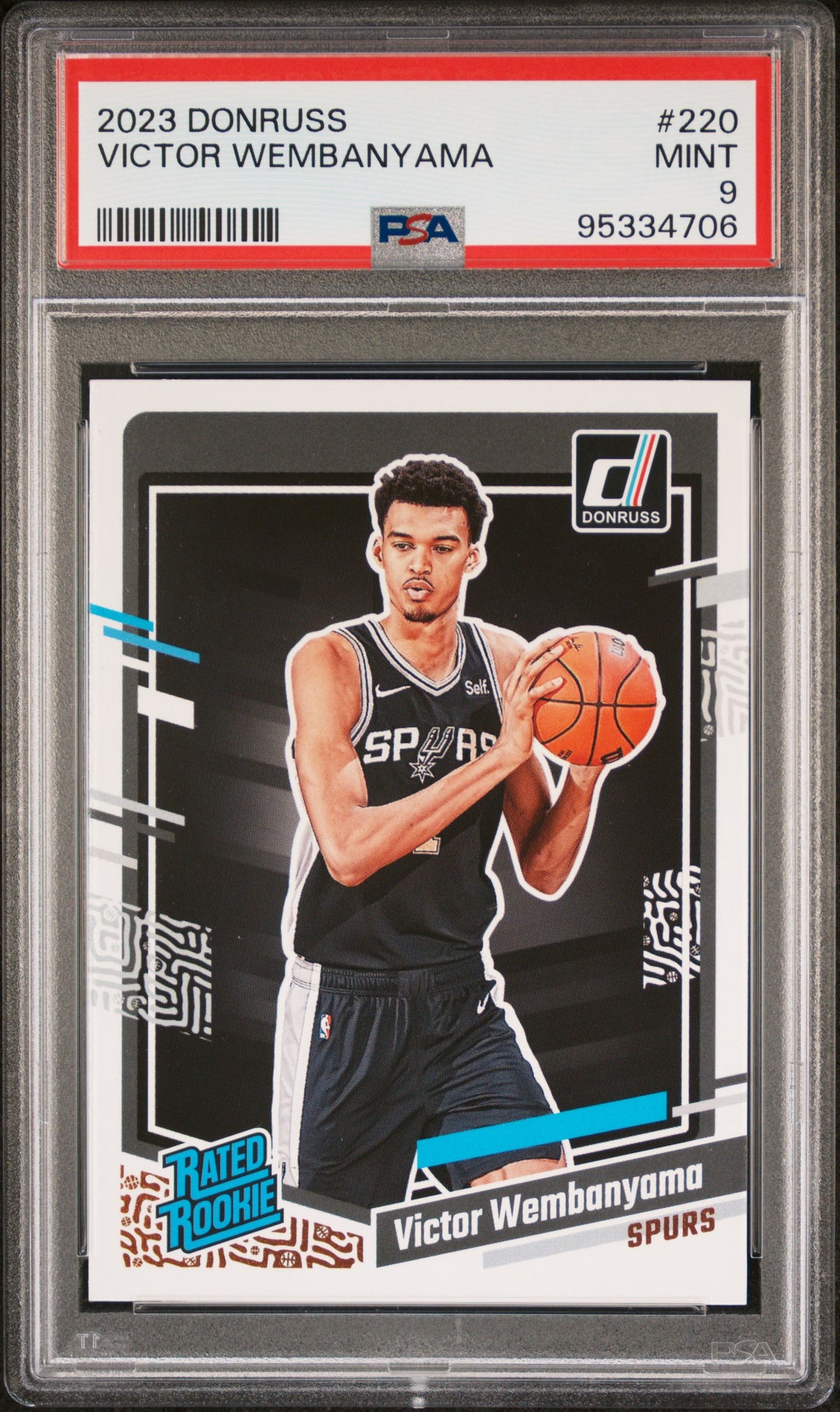 2023-24 Donruss Victor Wembanyama #220 PSA 9 front