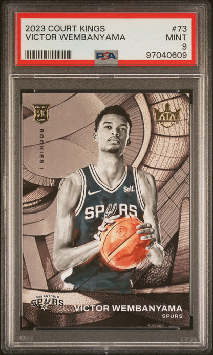 2023-24 Panini Court Kings Victor Wembanyama #73 PSA 9 front